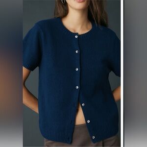 ✨NWT✨ Urban Outfitters Navy Blue Short Sleeve Cardigan size M